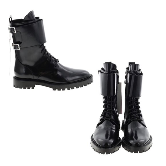 INCH2 Camden Double Monk Buckle Leather Combat Boot - Picture 6 of 15
